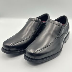 Rockport Charlesroad Dress Shoes Mens Black Leather Slip-on Low Top - 8 W